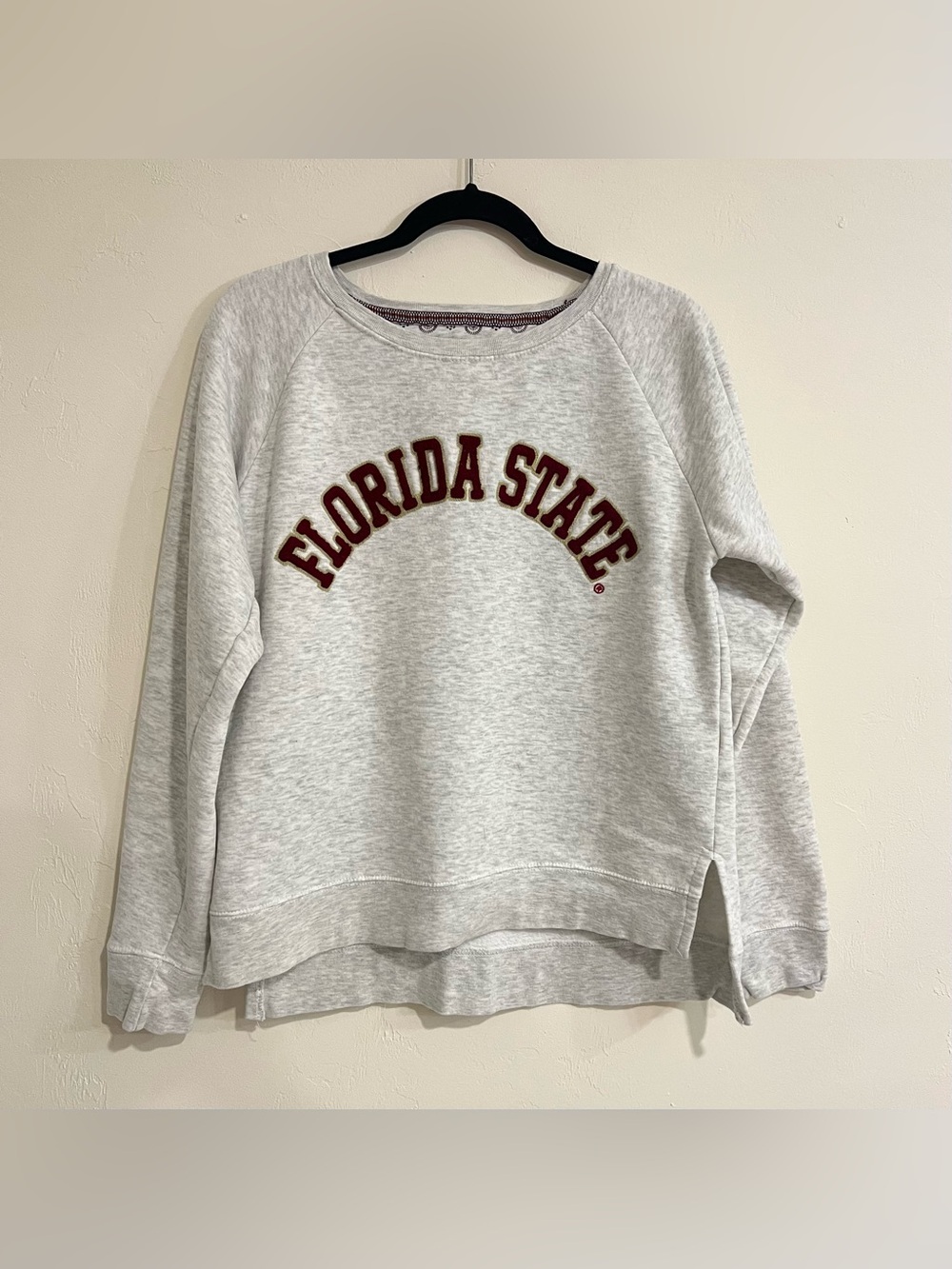 Florida State FSU Seminoles Grey Crewneck Pullover Sweater University Size Med